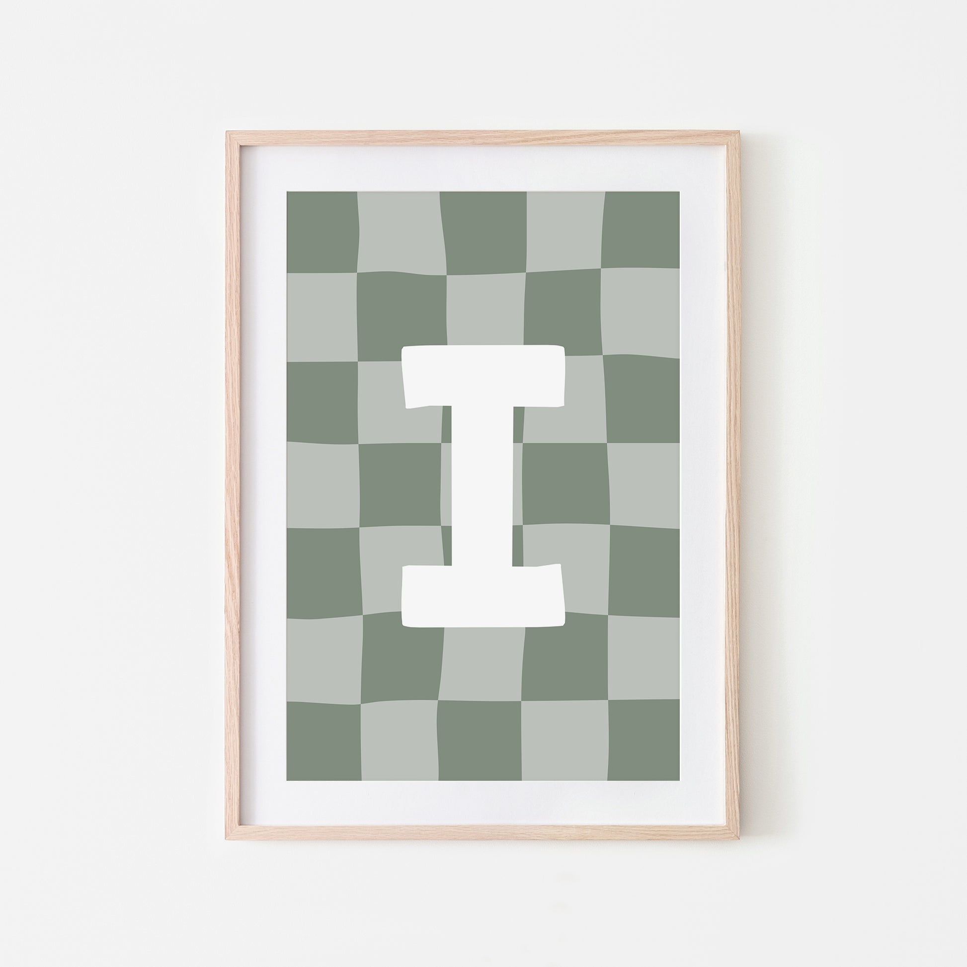 Checkered-Letters-Alphabet-Poster-Print-Letter-I-in-Eucalyptus