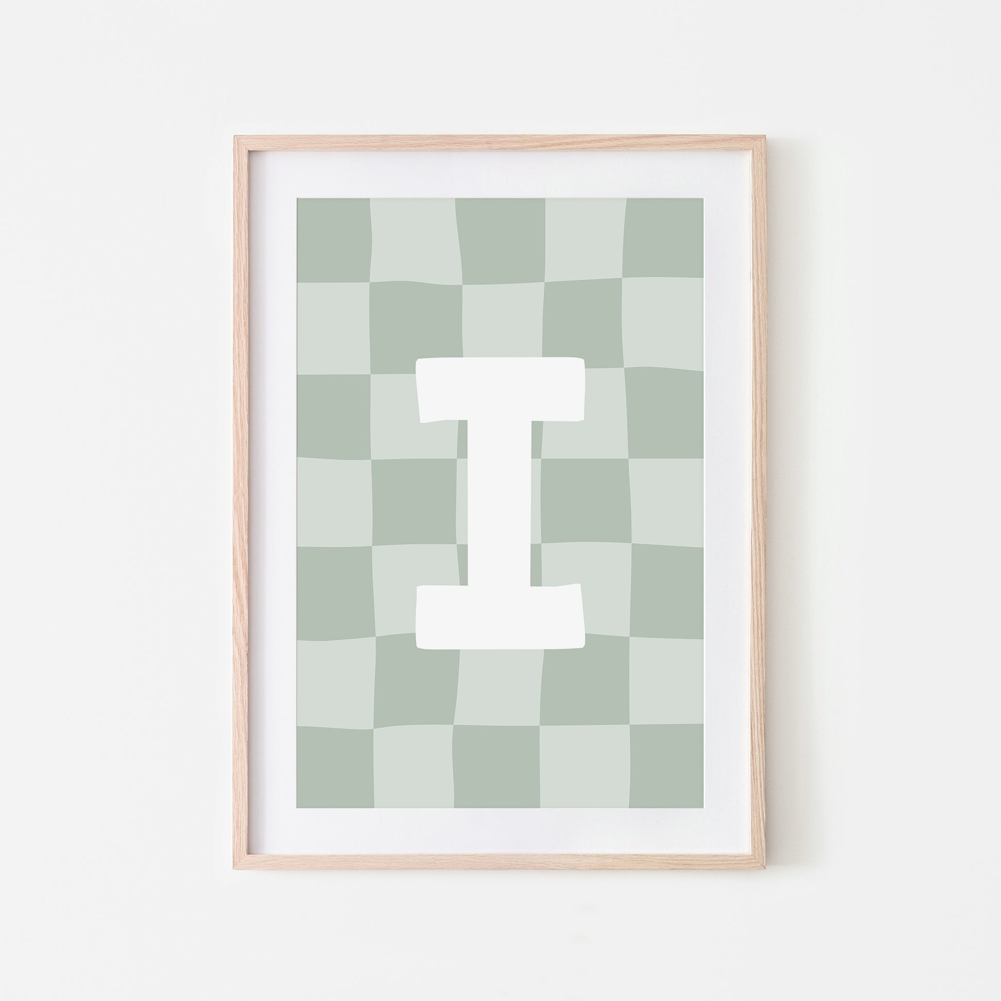 Checkered-Letters-Alphabet-Poster-Print-Letter-I-in-Mist
