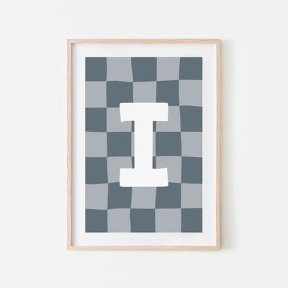 Checkered-Letters-Alphabet-Poster-Print-Letter-I-in-Sky