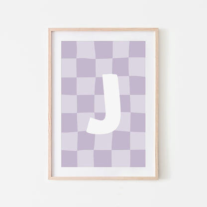 Checkered-Letters-Alphabet-Poster-Print-Letter-J-in-Lavender