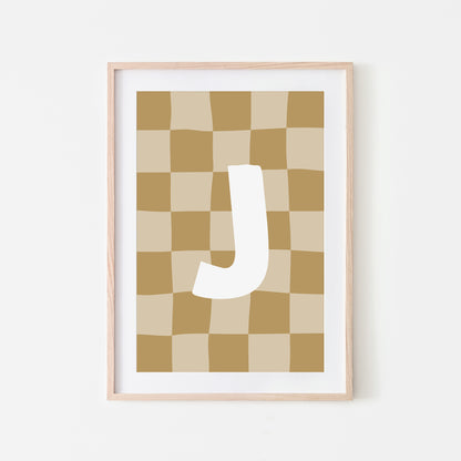 Checkered-Letters-Alphabet-Poster-Print-Letter-J-in-Wheat