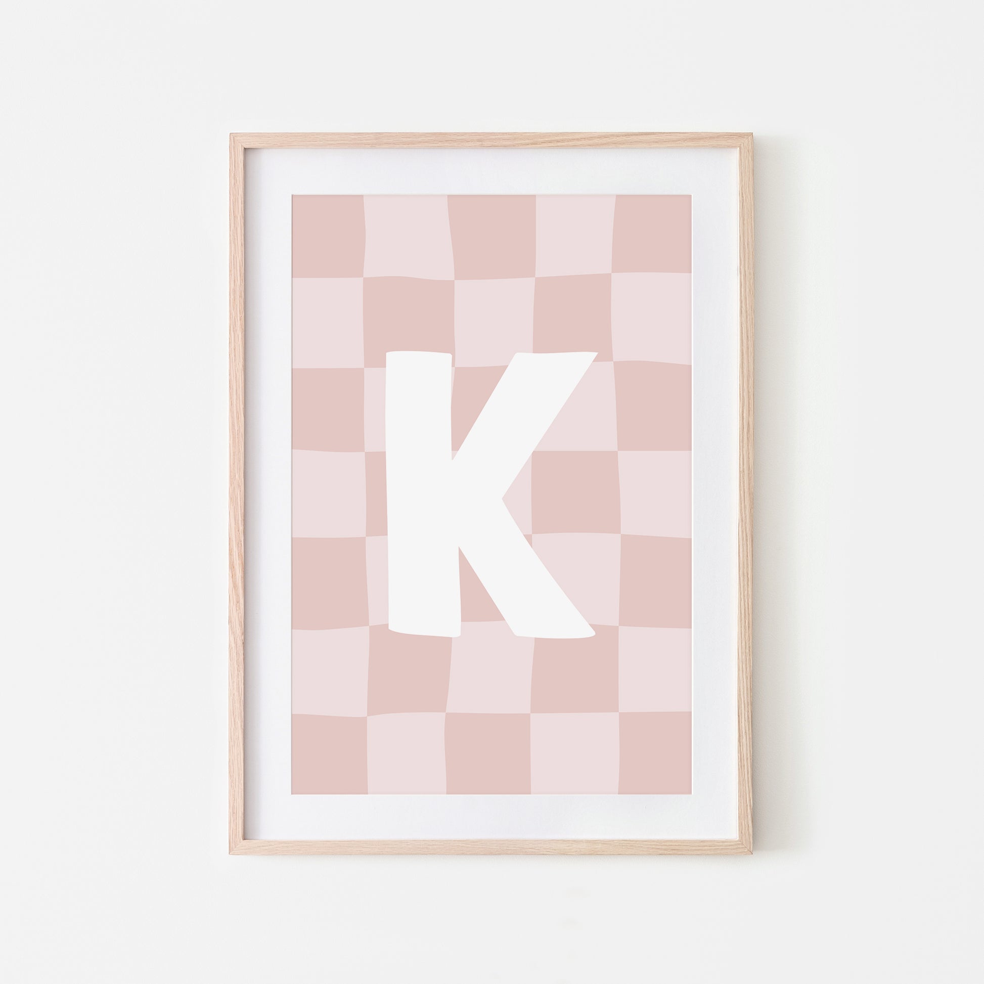 Checkered-Letters-Alphabet-Poster-Print-Letter-K-in-Blush