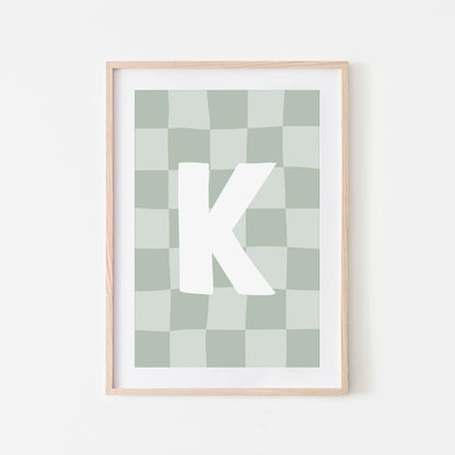 Checkered-Letters-Alphabet-Poster-Print-Letter-K-in-Mist