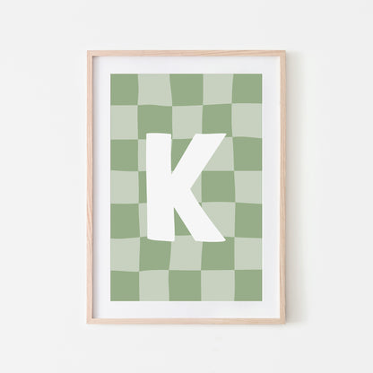 Checkered-Letters-Alphabet-Poster-Print-Letter-K-in-Sage