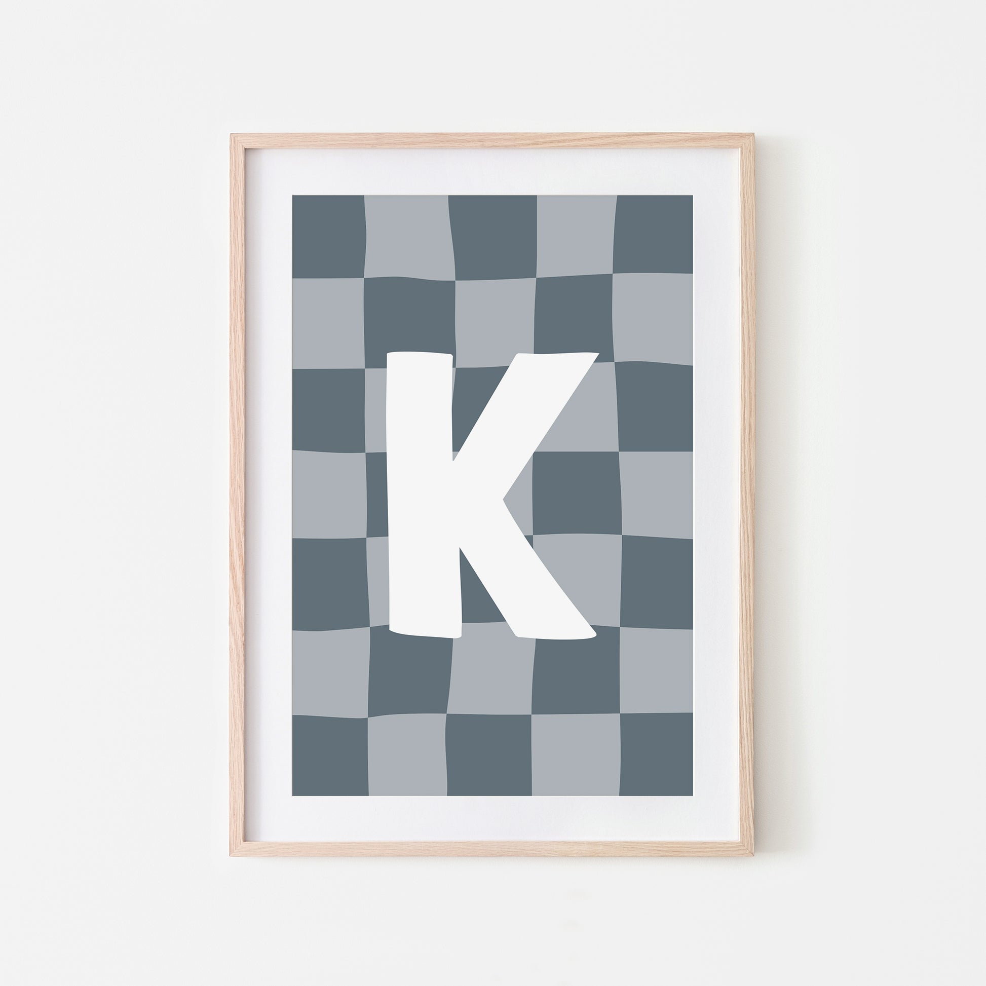 Checkered-Letters-Alphabet-Poster-Print-Letter-K-in-Sky