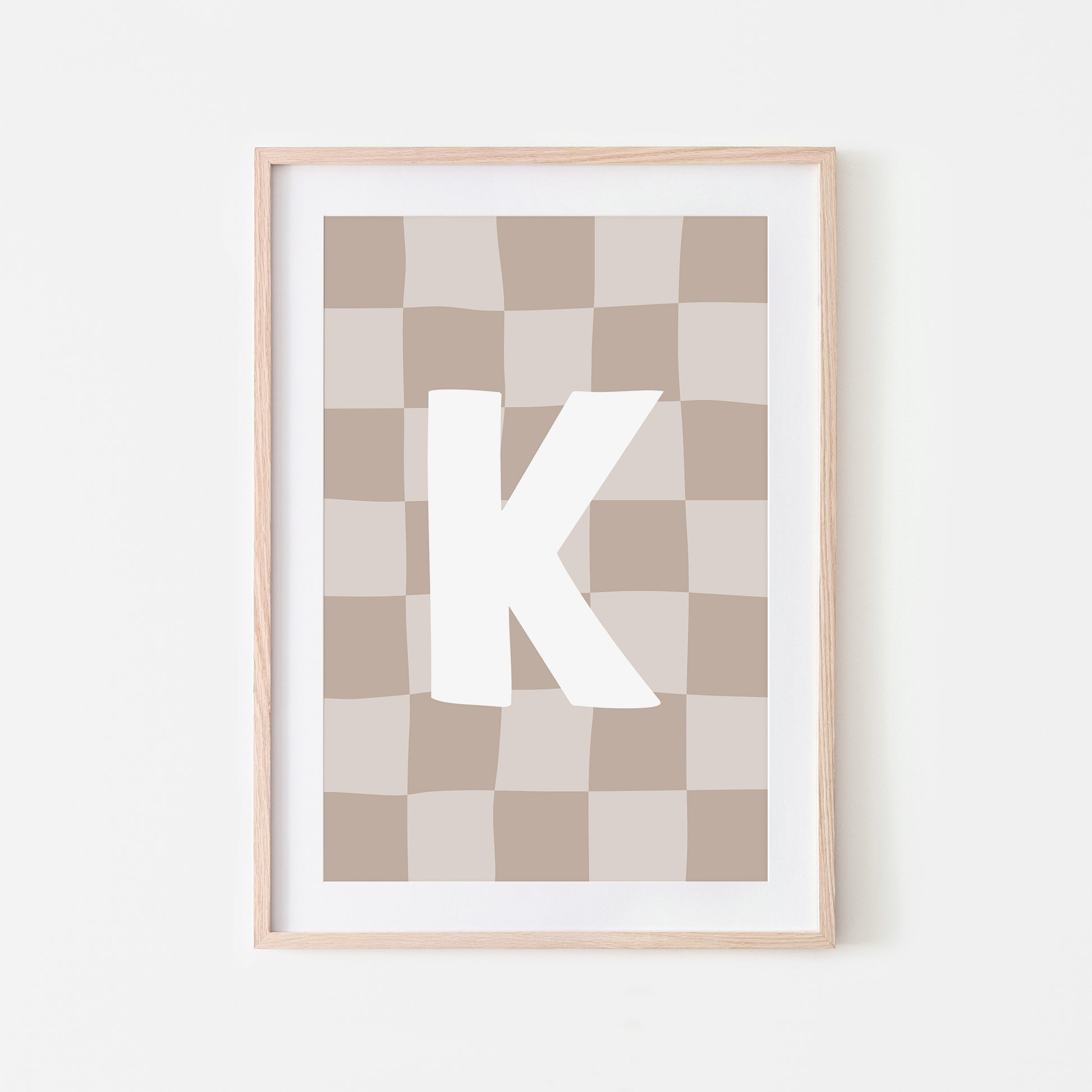 Checkered-Letters-Alphabet-Poster-Print-Letter-K-in-Truffle