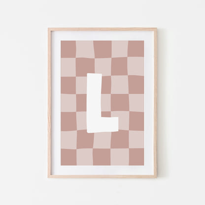 Checkered-Letters-Alphabet-Poster-Print-Letter-L-in-Rose