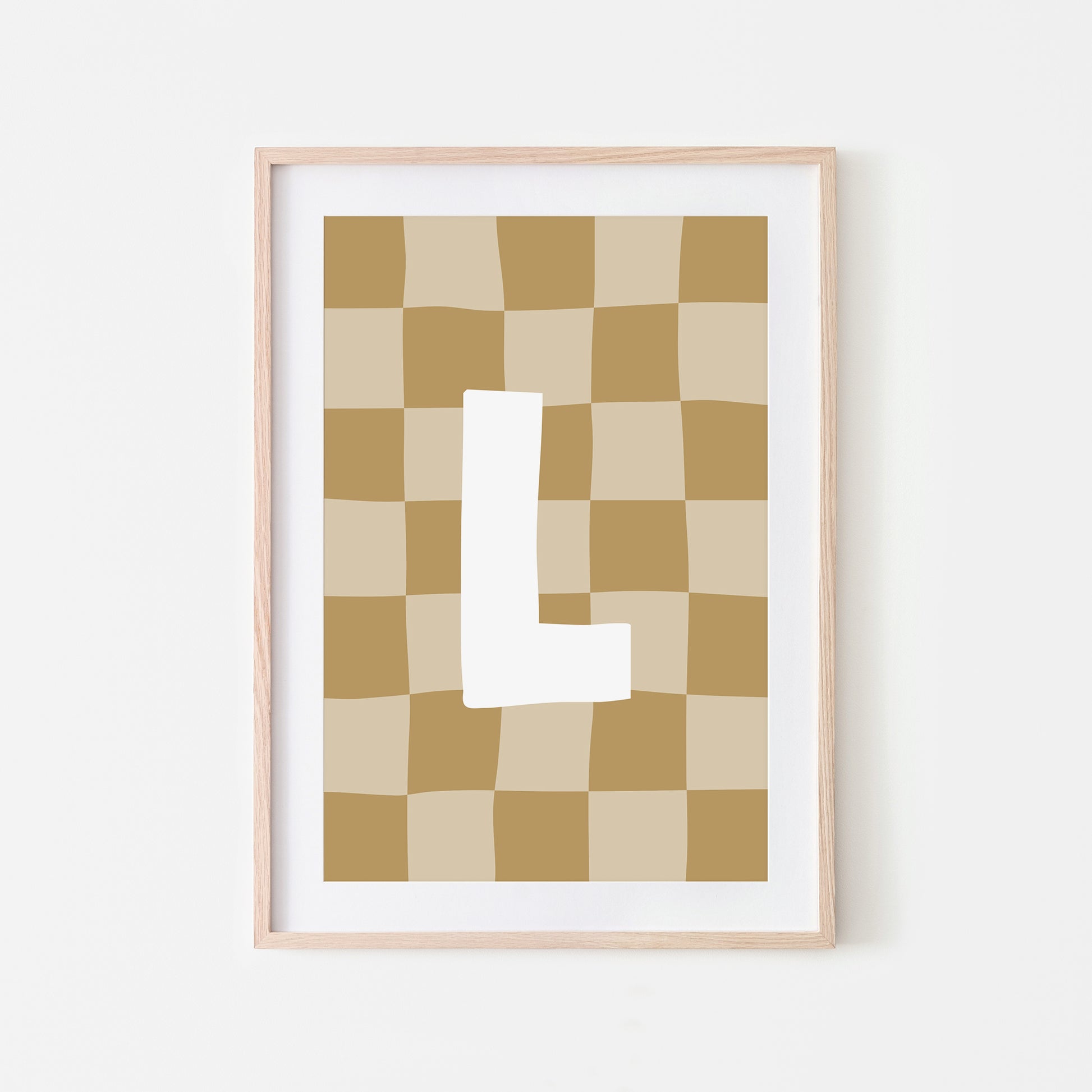 Checkered-Letters-Alphabet-Poster-Print-Letter-L-in-Wheat