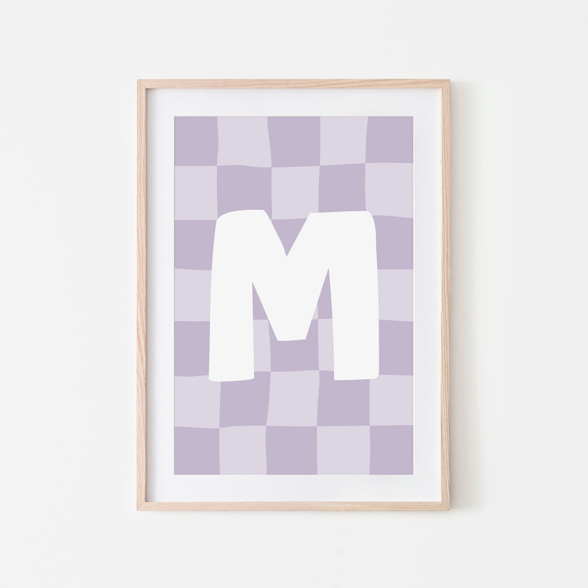 Checkered-Letters-Alphabet-Poster-Print-Letter-M-in-Lavender