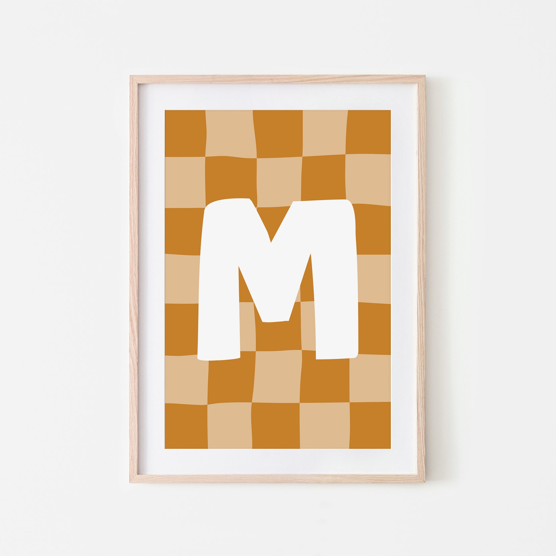 Checkered-Letters-Alphabet-Poster-Print-Letter-M-in-Mustard