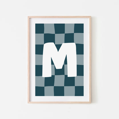 Checkered-Letters-Alphabet-Poster-Print-Letter-M-in-Navy