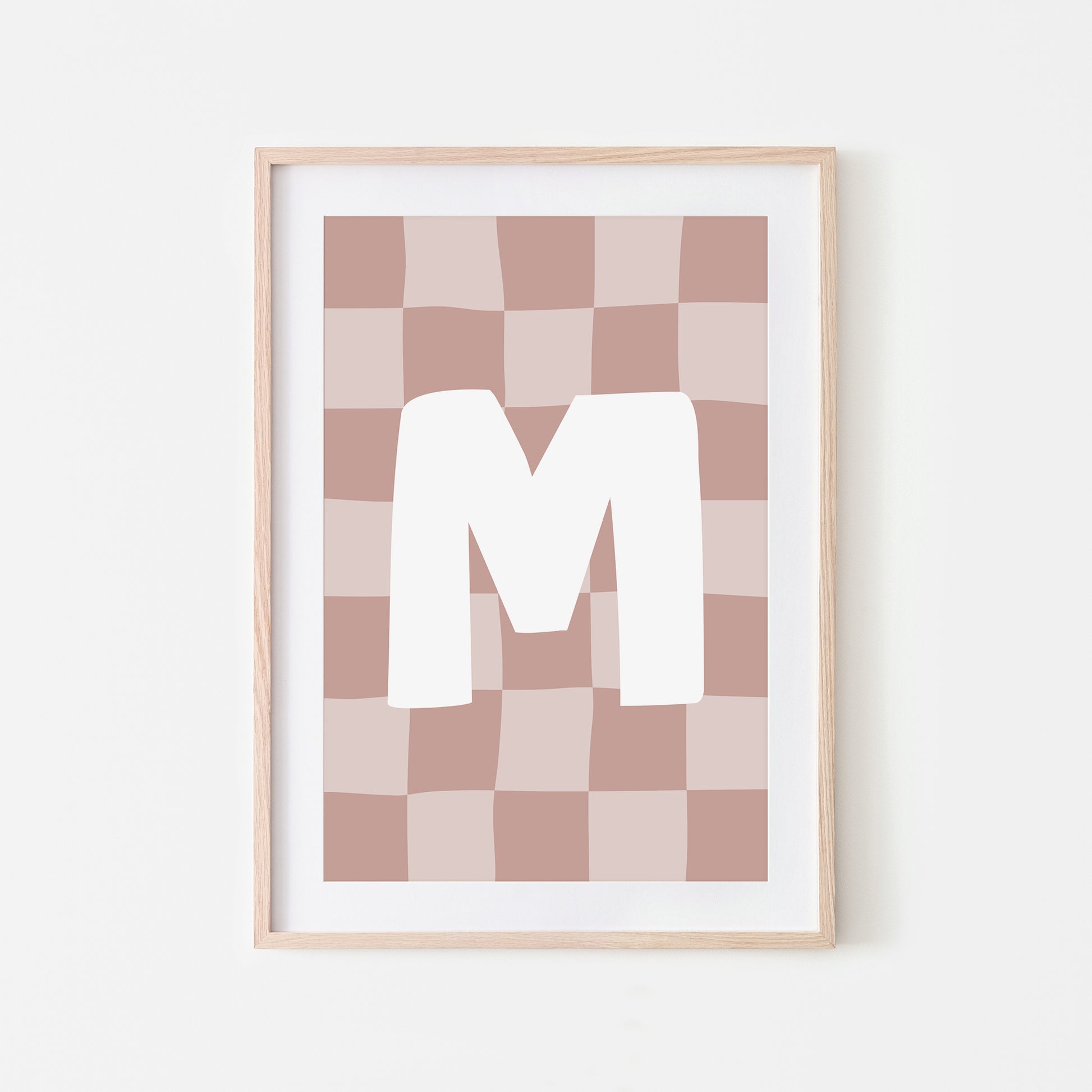 Checkered-Letters-Alphabet-Poster-Print-Letter-M-in-Rose