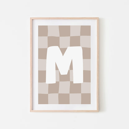 Checkered-Letters-Alphabet-Poster-Print-Letter-M-in-Truffle