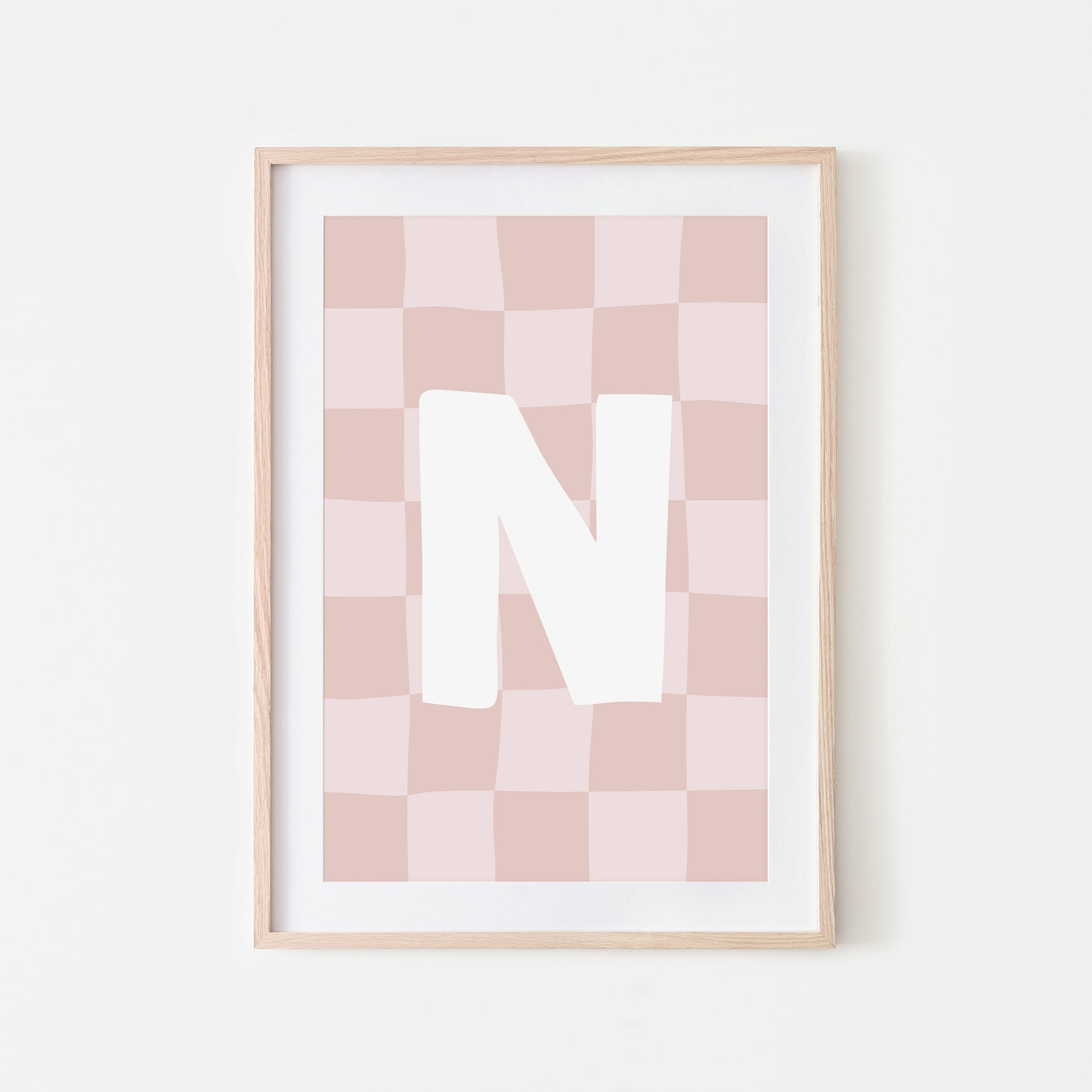 Checkered-Letters-Alphabet-Poster-Print-Letter-N-in-Blush
