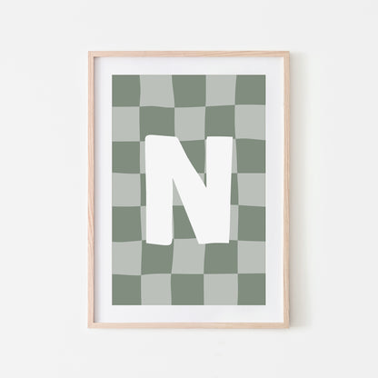 Checkered-Letters-Alphabet-Poster-Print-Letter-N-in-Eucalyptus