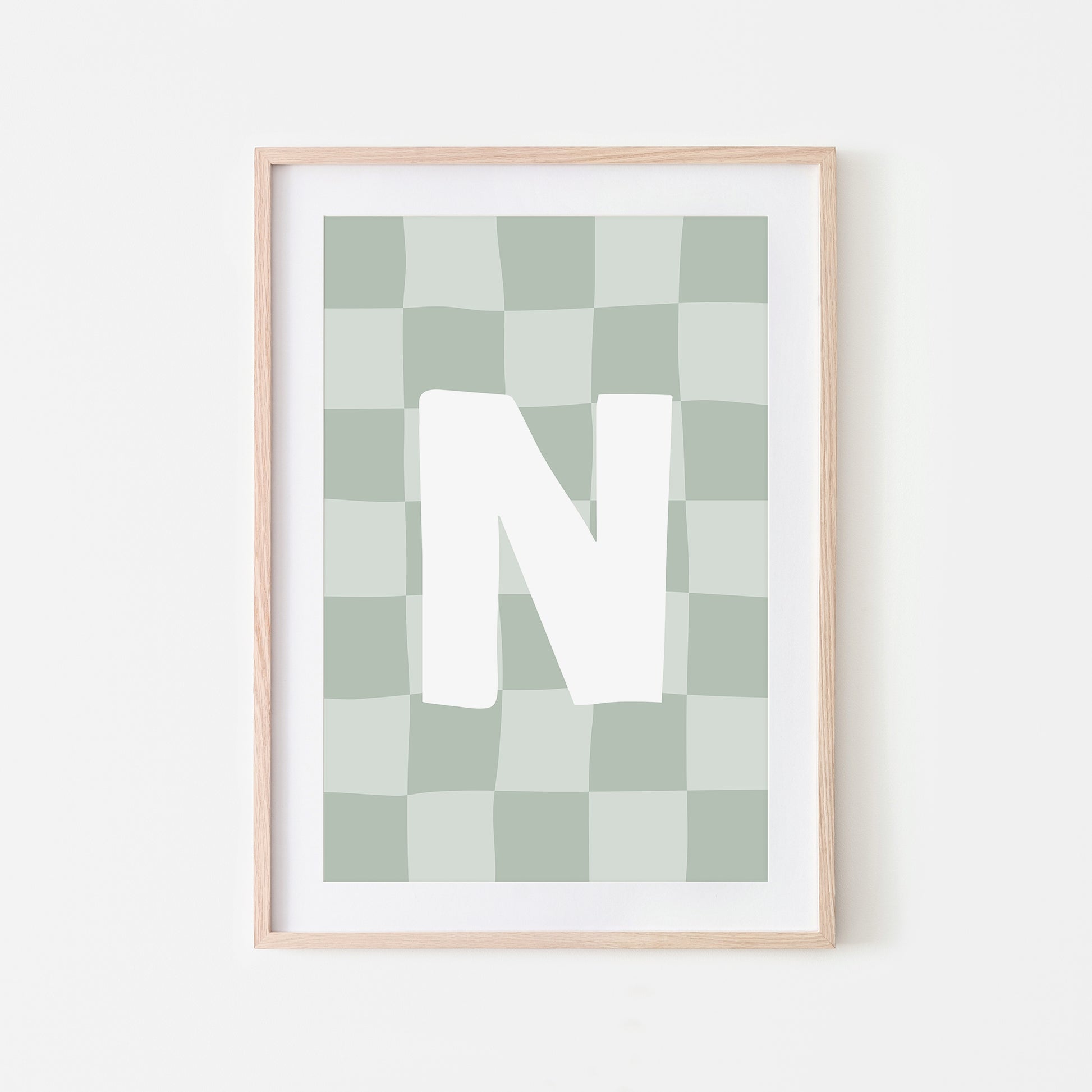 Checkered-Letters-Alphabet-Poster-Print-Letter-N-in-Mist