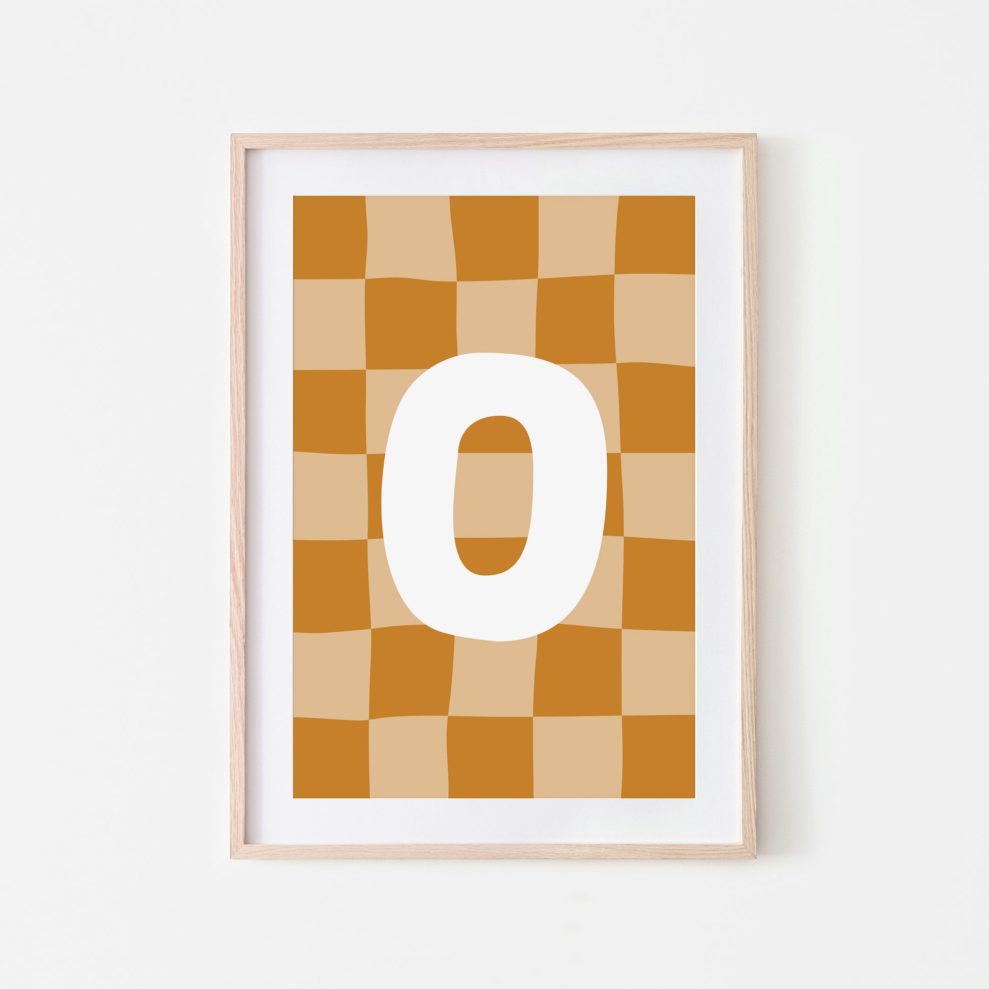 Checkered-Letters-Alphabet-Poster-Print-Letter-O-in-Mustard