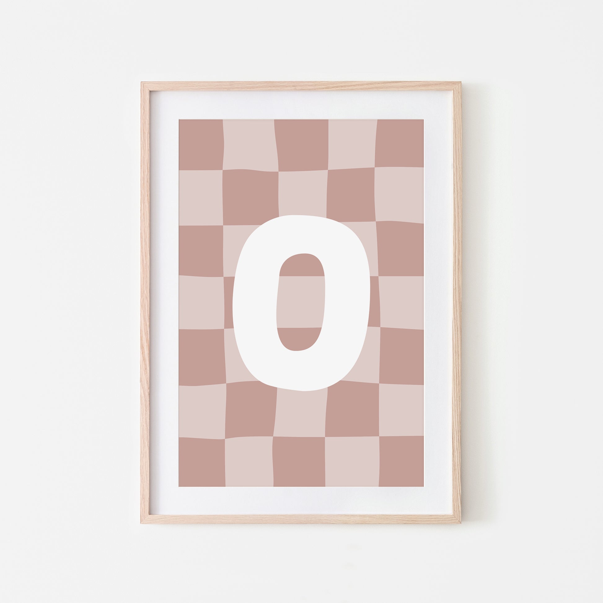 Checkered-Letters-Alphabet-Poster-Print-Letter-O-in-Rose