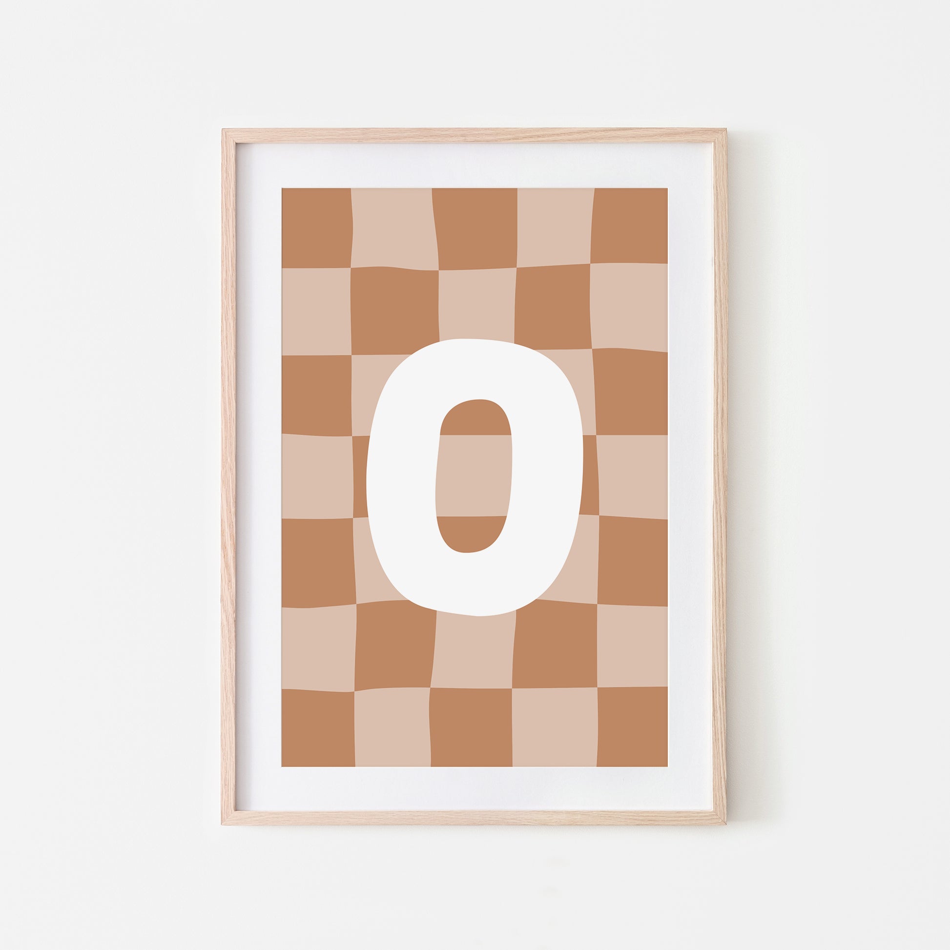 Checkered-Letters-Alphabet-Poster-Print-Letter-O-in-Tan