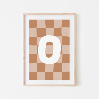 Checkered-Letters-Alphabet-Poster-Print-Letter-O-in-Tan