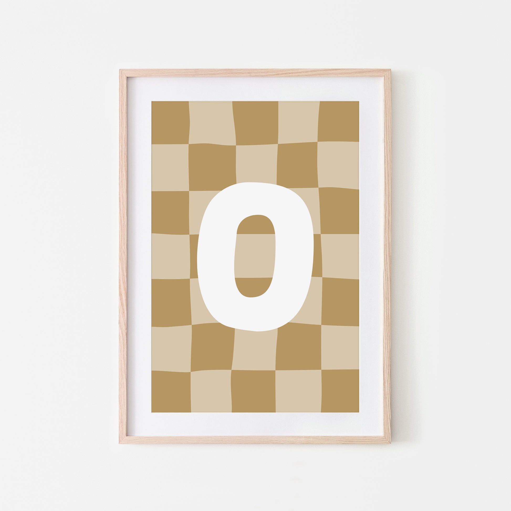 Checkered-Letters-Alphabet-Poster-Print-Letter-O-in-Wheat
