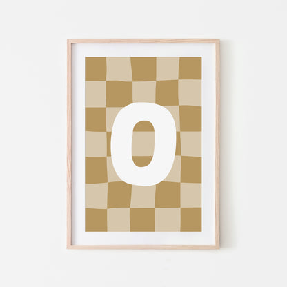 Checkered-Letters-Alphabet-Poster-Print-Letter-O-in-Wheat