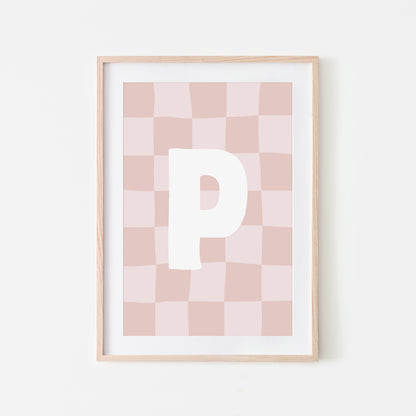 Checkered-Letters-Alphabet-Poster-Print-Letter-P-in-Blush