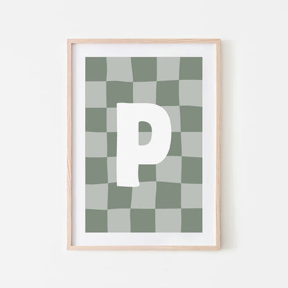 Checkered-Letters-Alphabet-Poster-Print-Letter-P-in-Eucalyptus