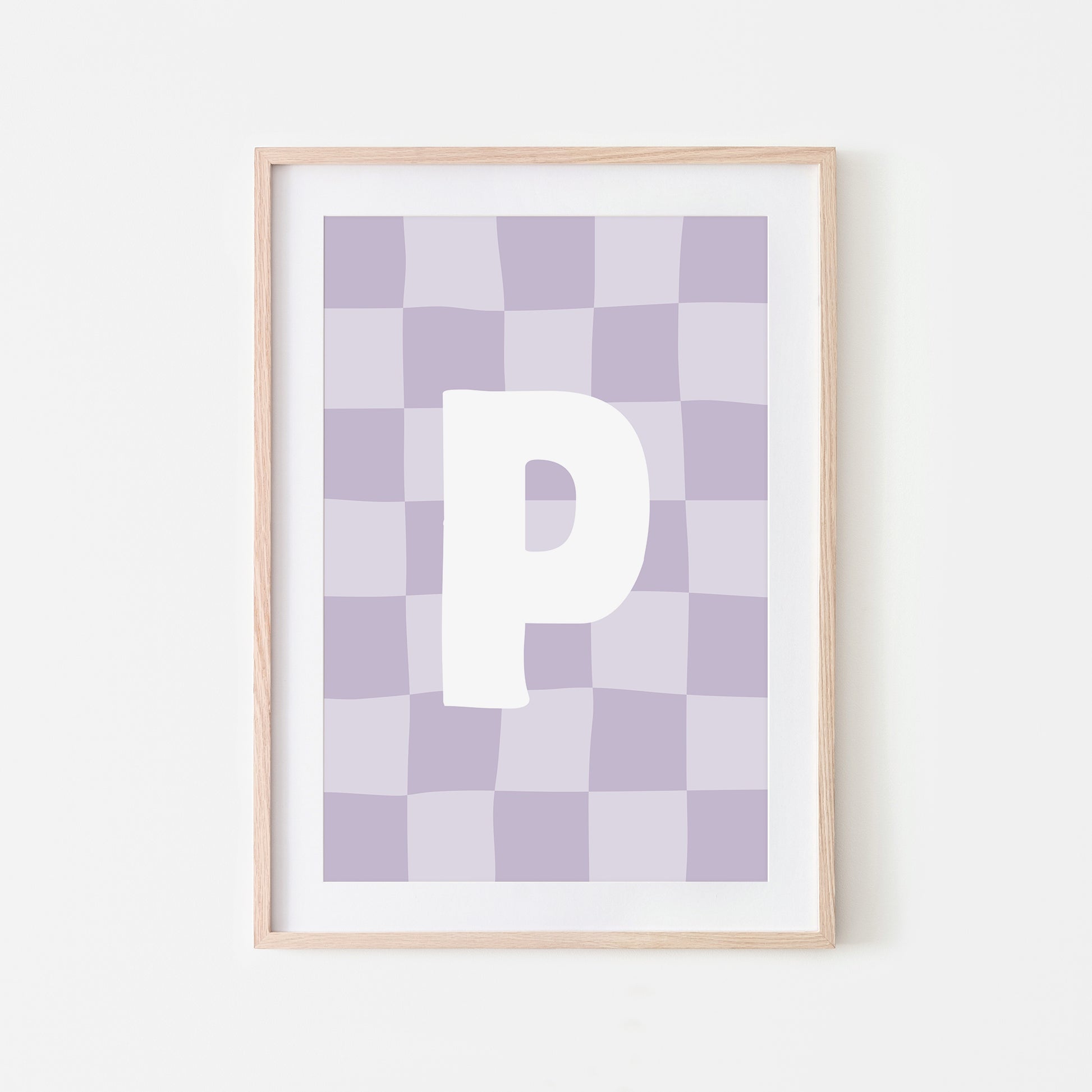 Checkered-Letters-Alphabet-Poster-Print-Letter-P-in-Lavender