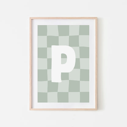 Checkered-Letters-Alphabet-Poster-Print-Letter-P-in-Mist