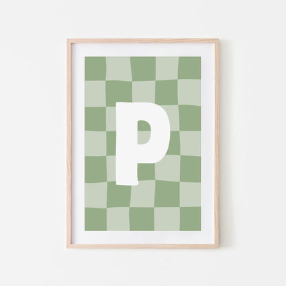 Checkered-Letters-Alphabet-Poster-Print-Letter-P-in-Sage