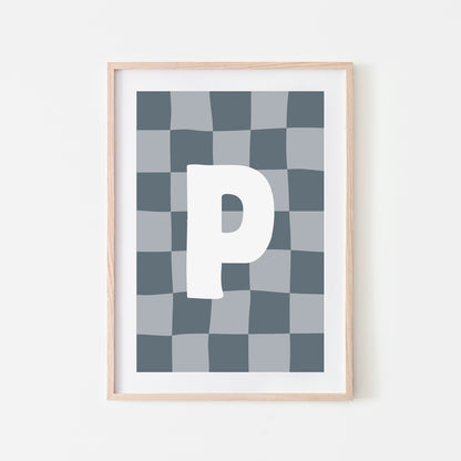 Checkered-Letters-Alphabet-Poster-Print-Letter-P-in-Sky