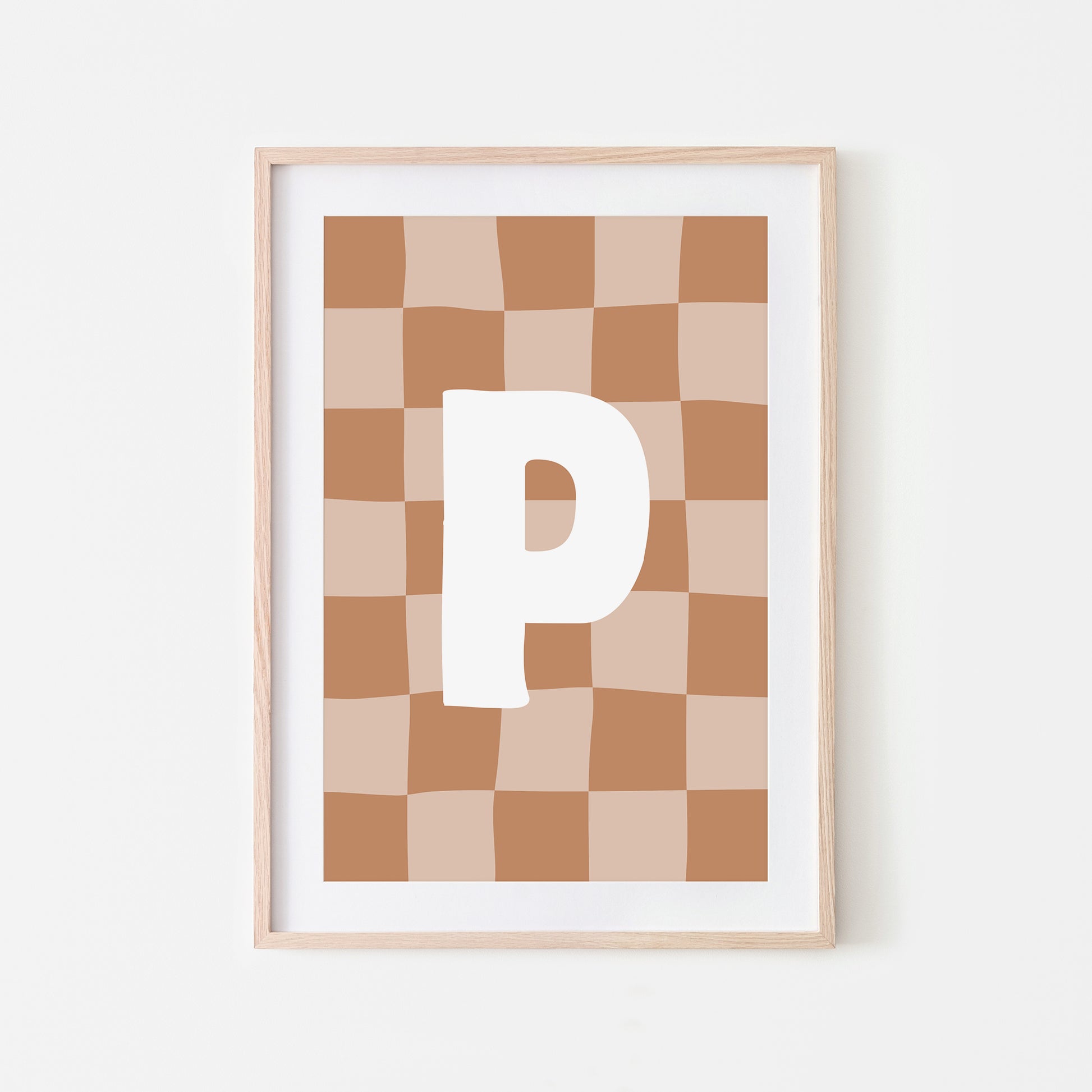 Checkered-Letters-Alphabet-Poster-Print-Letter-P-in-Tan