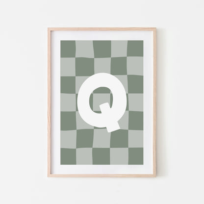 Checkered-Letters-Alphabet-Poster-Print-Letter-Q-in-Eucalyptus
