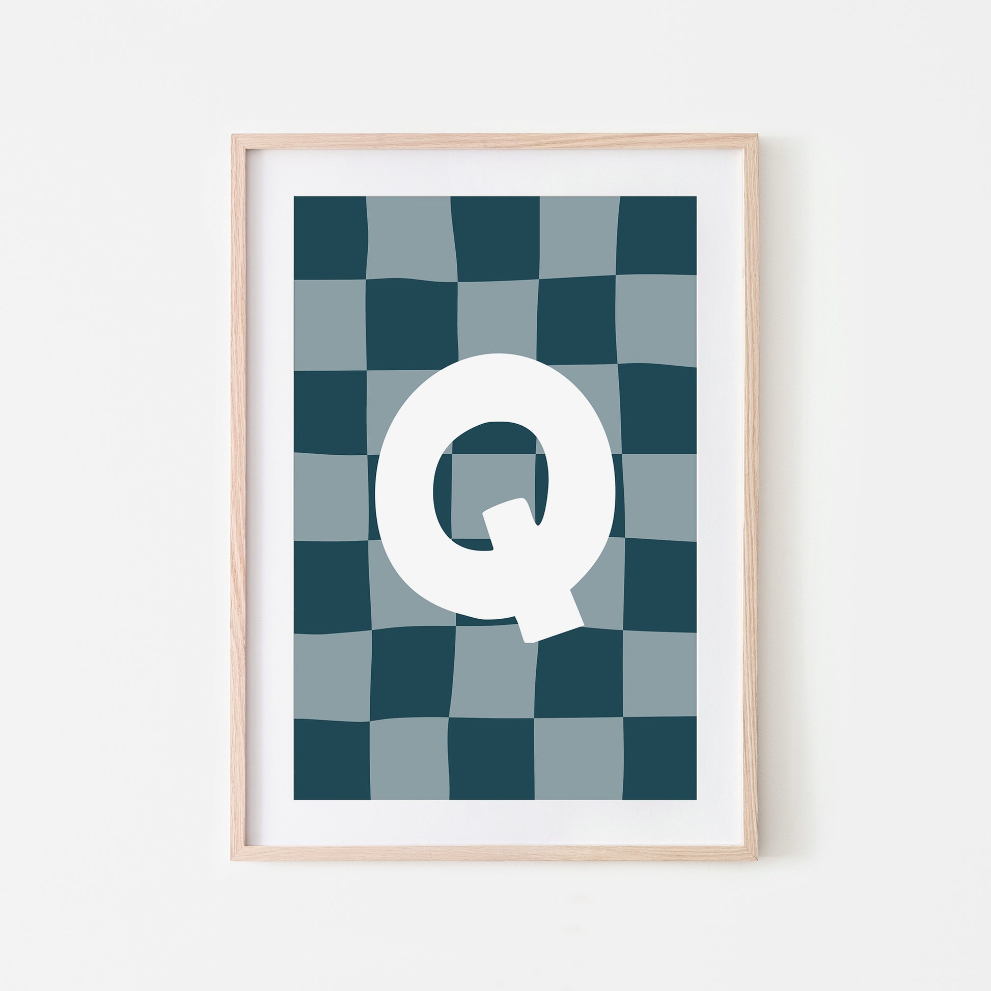 Checkered-Letters-Alphabet-Poster-Print-Letter-Q-in-Navy