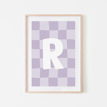 Checkered-Letters-Alphabet-Poster-Print-Letter-R-in-Lavender