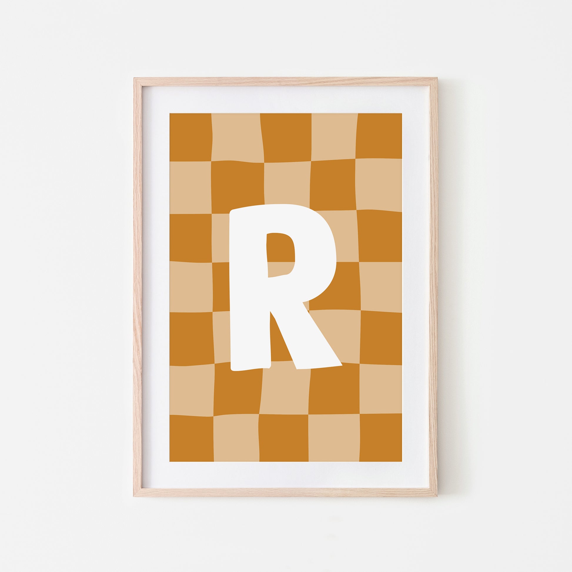 Checkered-Letters-Alphabet-Poster-Print-Letter-R-in-Mustard