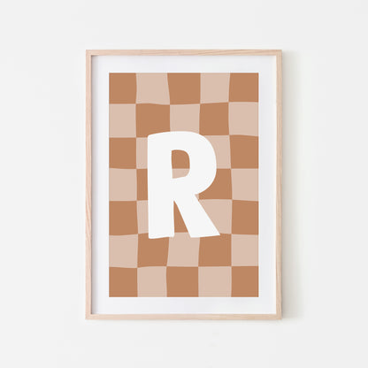 Checkered-Letters-Alphabet-Poster-Print-Letter-R-in-Tan