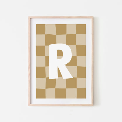 Checkered-Letters-Alphabet-Poster-Print-Letter-R-in-Wheat