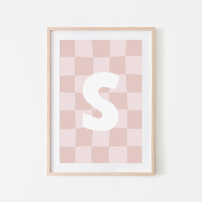 Checkered-Letters-Alphabet-Poster-Print-Letter-S-in-Blush