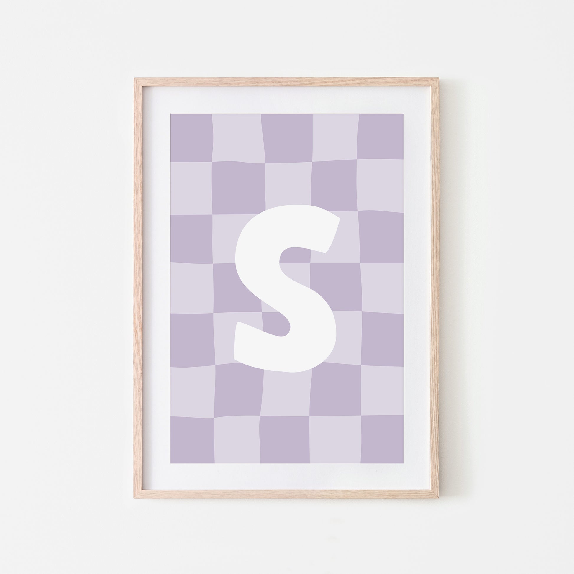 Checkered-Letters-Alphabet-Poster-Print-Letter-S-in-Lavender
