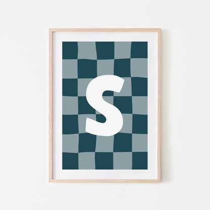 Checkered-Letters-Alphabet-Poster-Print-Letter-S-in-Navy