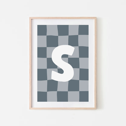 Checkered-Letters-Alphabet-Poster-Print-Letter-S-in-Sky
