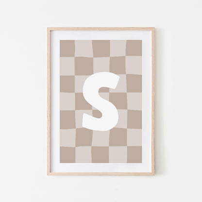 Checkered-Letters-Alphabet-Poster-Print-Letter-S-in-Truffle