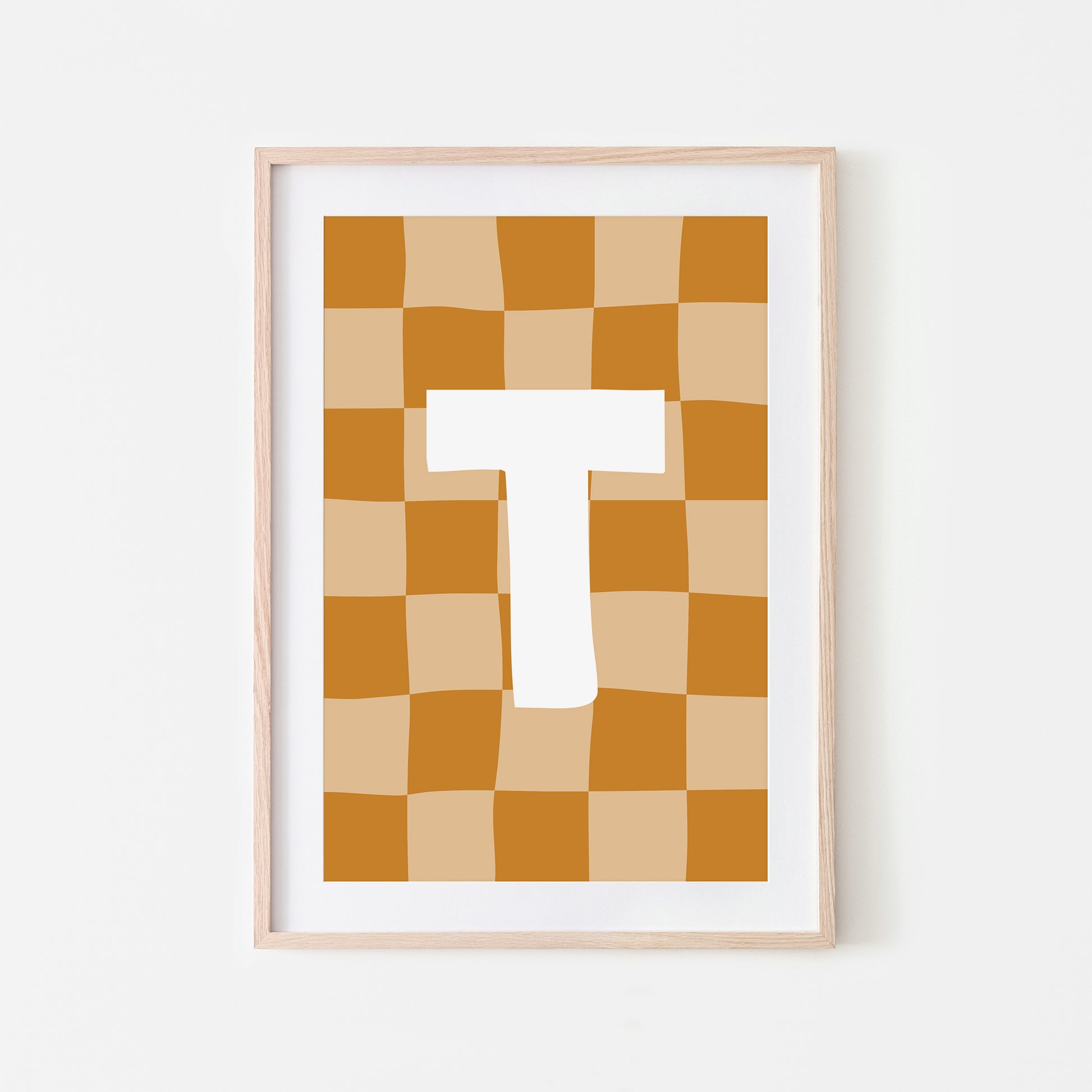 Checkered-Letters-Alphabet-Poster-Print-Letter-T-in-Mustard