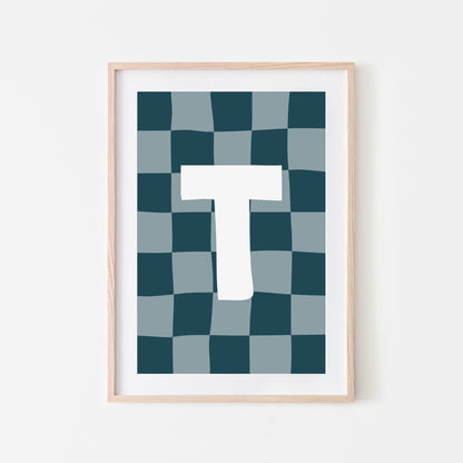 Checkered-Letters-Alphabet-Poster-Print-Letter-T-in-Navy