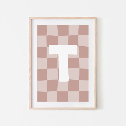 Checkered-Letters-Alphabet-Poster-Print-Letter-T-in-Rose