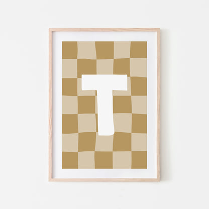 Checkered-Letters-Alphabet-Poster-Print-Letter-T-in-Wheat