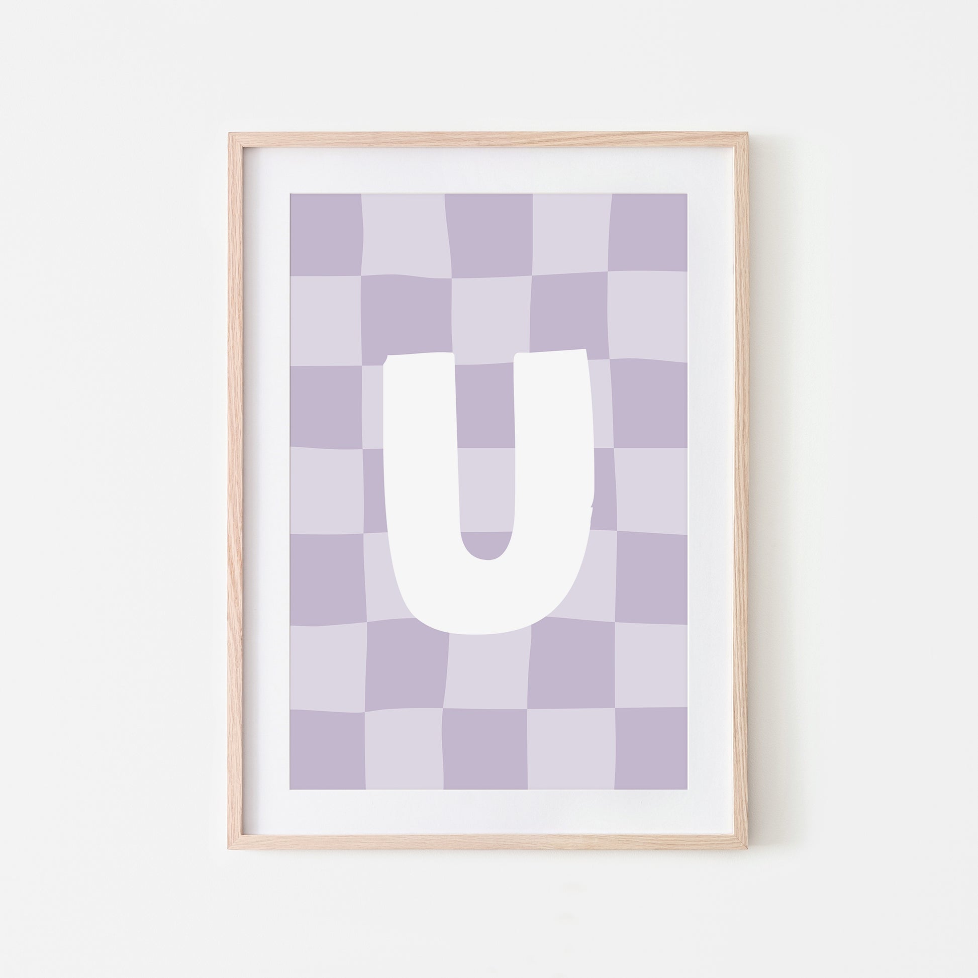 Checkered-Letters-Alphabet-Poster-Print-Letter-U-in-Lavender