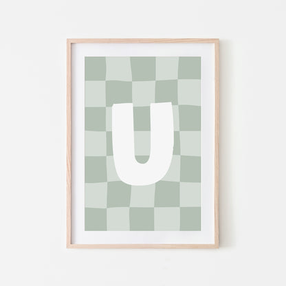 Checkered-Letters-Alphabet-Poster-Print-Letter-U-in-Mist